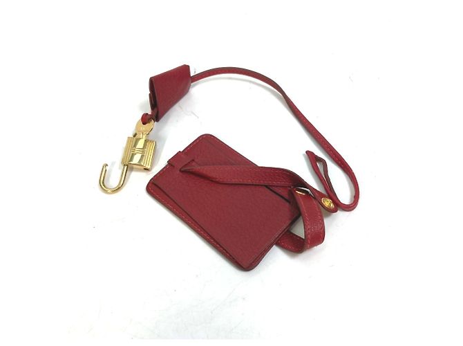 Duffle Hermès Borsa Boston in pelle rossa Hermes Rosso - vista 16