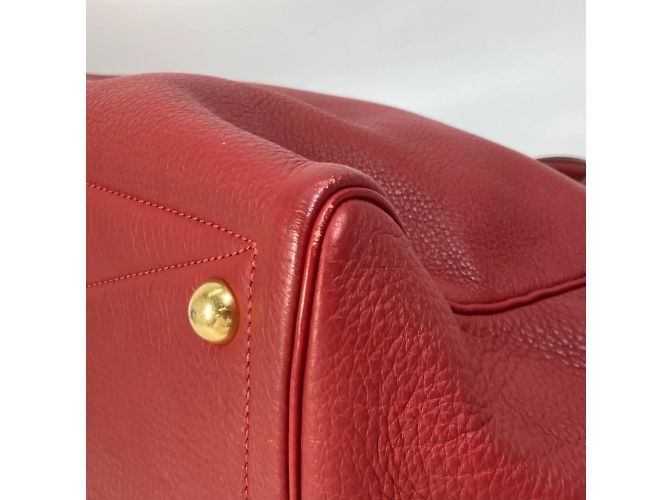 Duffle Hermès Borsa Boston in pelle rossa Hermes Rosso - vista 8