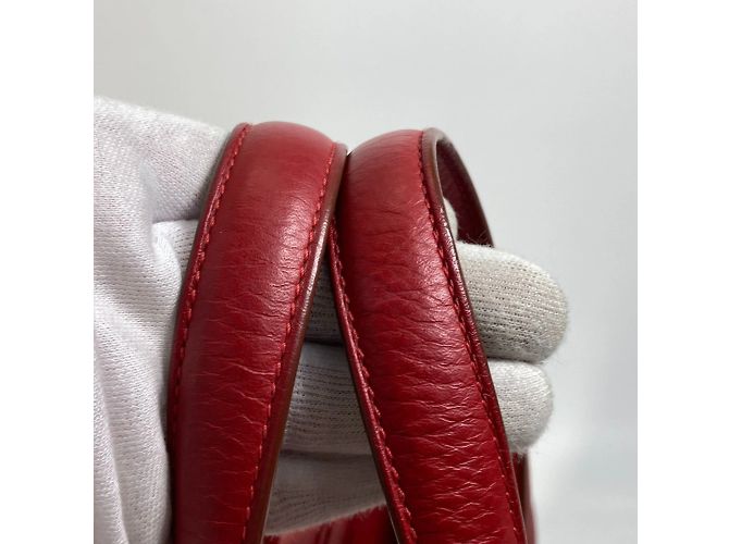Duffle Hermès Borsa Boston in pelle rossa Hermes Rosso - vista 9