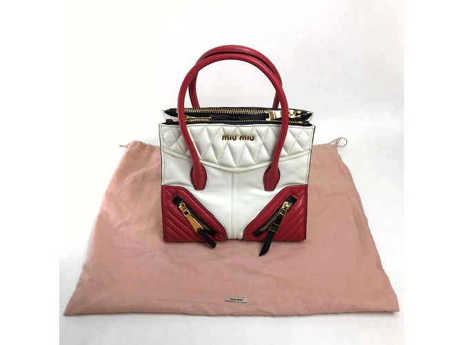 Borsa Biker Miu Miu Bianco - vista 10