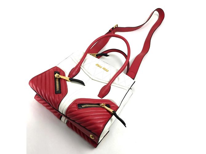 Borsa Biker Miu Miu Bianco - vista 5