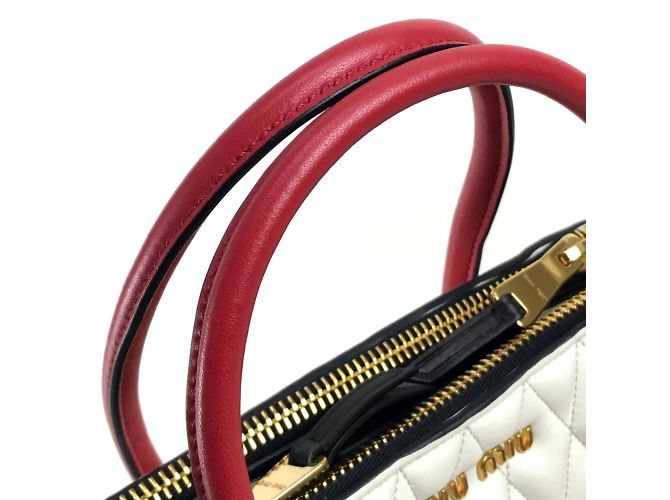 Borsa Biker Miu Miu Bianco - vista 9