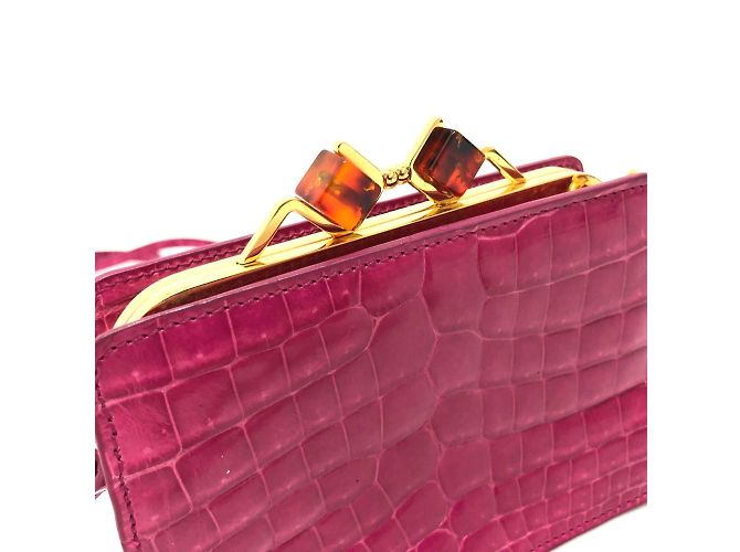 Borsa a spalla in pelle rosa Miu Miu - vista 2