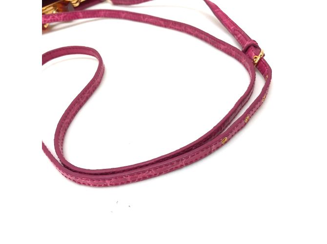 Borsa a spalla in pelle rosa Miu Miu - vista 8
