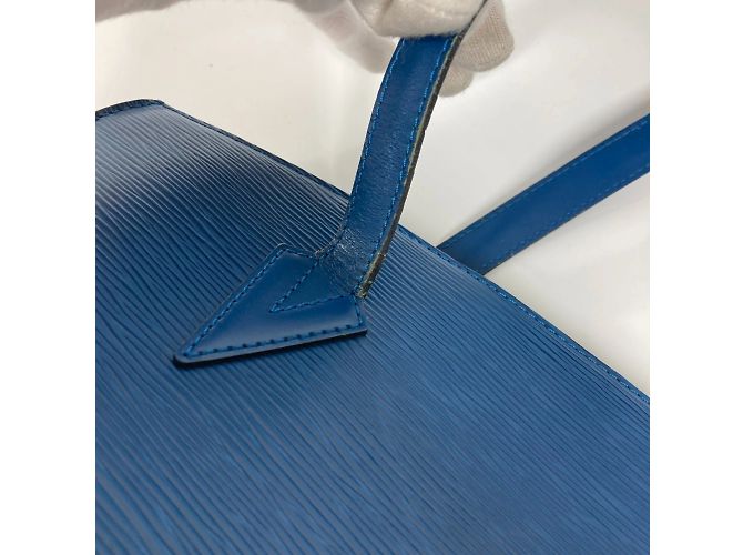 Borsa tote Epi Louis Vuitton in blu Toledo - vista 13