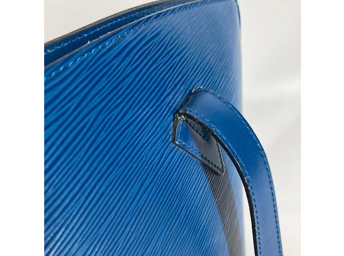 Borsa tote Epi Louis Vuitton in blu Toledo - vista 15