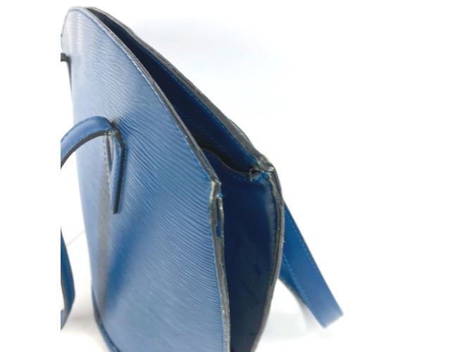 Borsa tote Epi Louis Vuitton in blu Toledo - vista 2