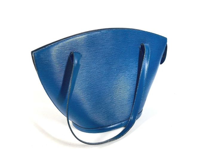 Borsa tote Epi Louis Vuitton in blu Toledo - vista 4