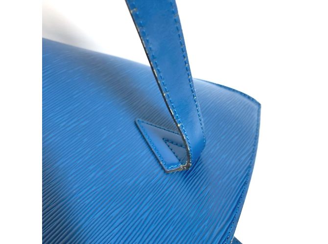 Borsa tote Epi Louis Vuitton in blu Toledo - vista 7