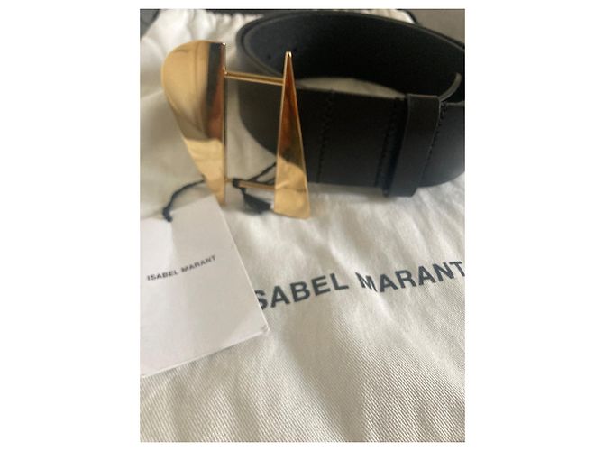 Isabel Marant Gürtel aus schwarzem Leder 85 cm - Ansicht 2
