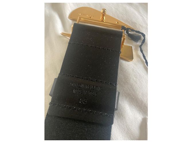 Isabel Marant Gürtel aus schwarzem Leder 85 cm - Ansicht 5