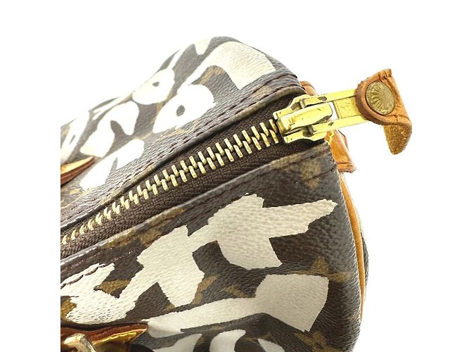 Borsa Duffle Mini Monogramma Graffiti Louis Vuitton Marrone - vista 11