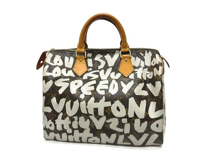 Borsa Duffle Mini Monogramma Graffiti Louis Vuitton Marrone - vista 2