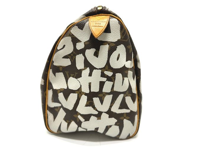 Borsa Duffle Mini Monogramma Graffiti Louis Vuitton Marrone - vista 3