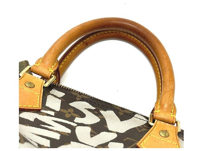 Borsa Duffle Mini Monogramma Graffiti Louis Vuitton Marrone - vista 6