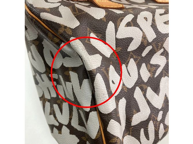Borsa Duffle Mini Monogramma Graffiti Louis Vuitton Marrone - vista 7