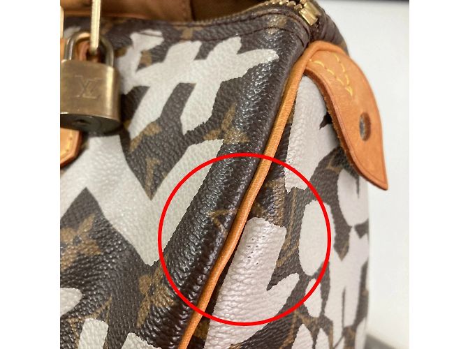 Borsa Duffle Mini Monogramma Graffiti Louis Vuitton Marrone - vista 8