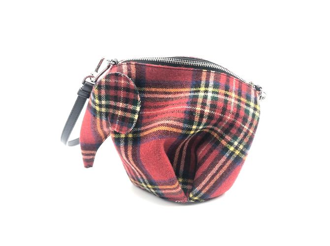 Loewe 118.50.M93 Schultertasche mit Karomuster Rot - Ansicht 2