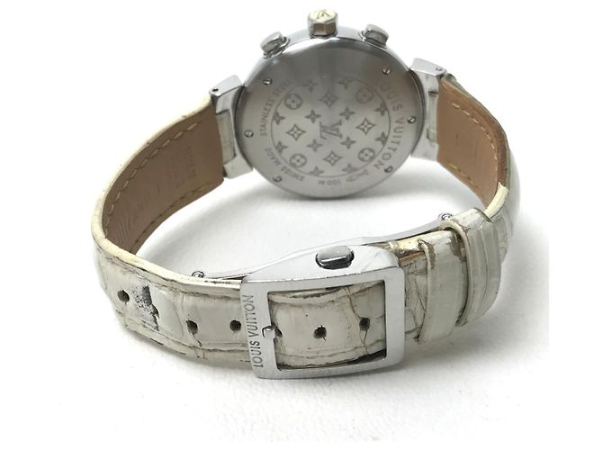 Louis Vuitton Q132C Tambour Armbanduhr Weiß - Ansicht 6