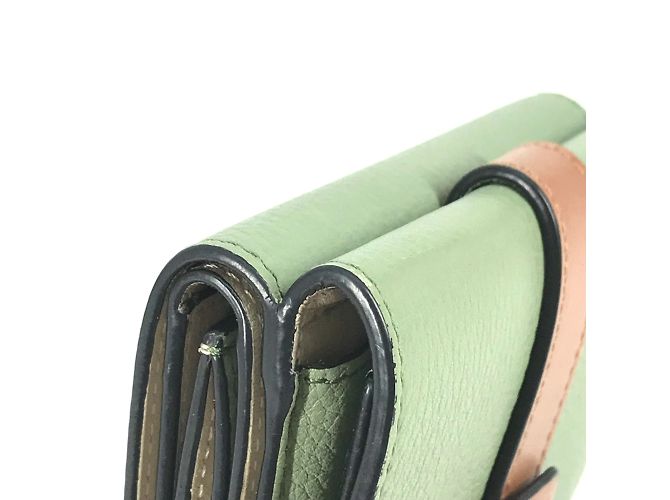 Billetera compacta trifold Anagram Loewe Verde - vista 12