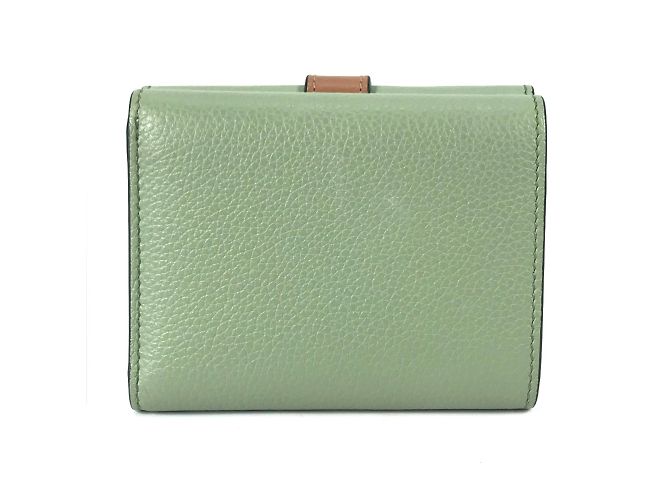 Billetera compacta trifold Anagram Loewe Verde - vista 3