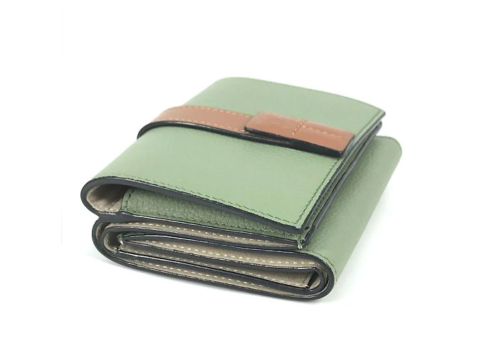Billetera compacta trifold Anagram Loewe Verde - vista 5