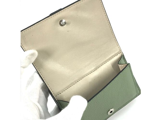 Billetera compacta trifold Anagram Loewe Verde - vista 7