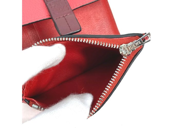 Loewe Bicolor Compact Trifold Wallet Pink - view 10