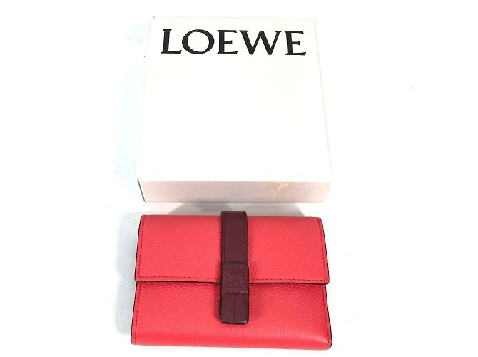 Loewe Bicolor Compact Trifold Wallet Pink - view 7