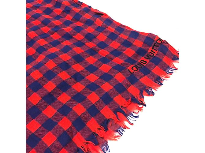 Stola in cotone rosso Louis Vuitton - vista 2