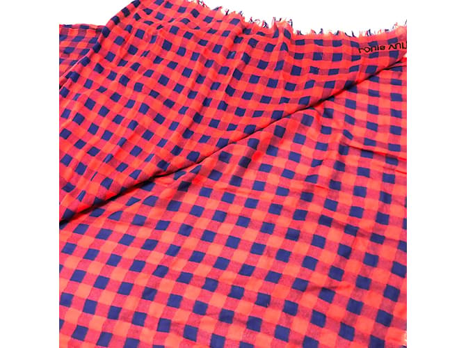 Stola in cotone rosso Louis Vuitton - vista 4