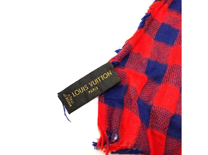 Stola in cotone rosso Louis Vuitton - vista 6