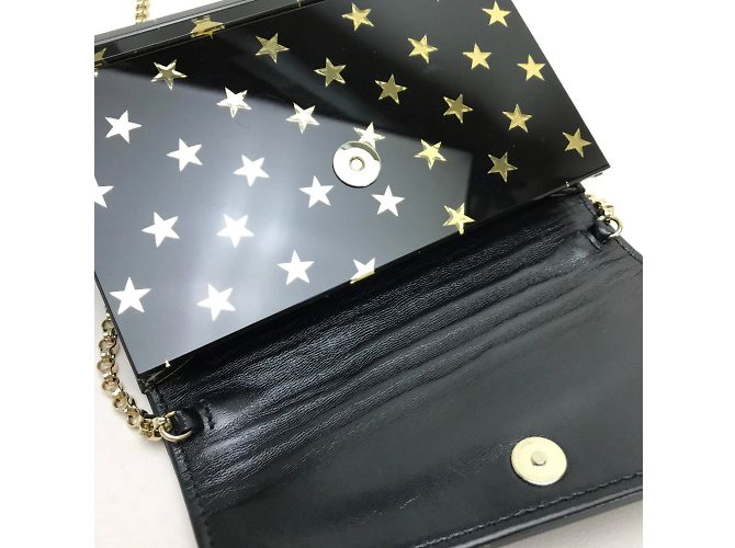 Borsa a spalla con motivo a stelle nera Jimmy Choo Nero - vista 9