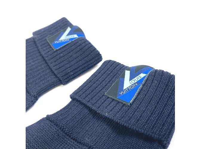 Louis Vuitton Navy Wollhandschuhe Marineblau - Ansicht 4