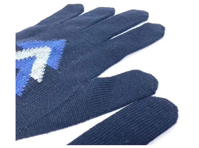 Louis Vuitton Navy Wollhandschuhe Marineblau - Ansicht 6