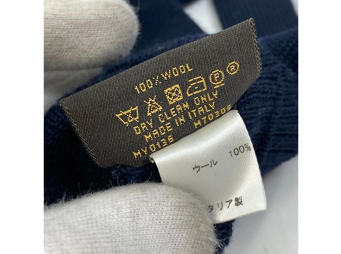 Louis Vuitton Navy Wollhandschuhe Marineblau - Ansicht 9