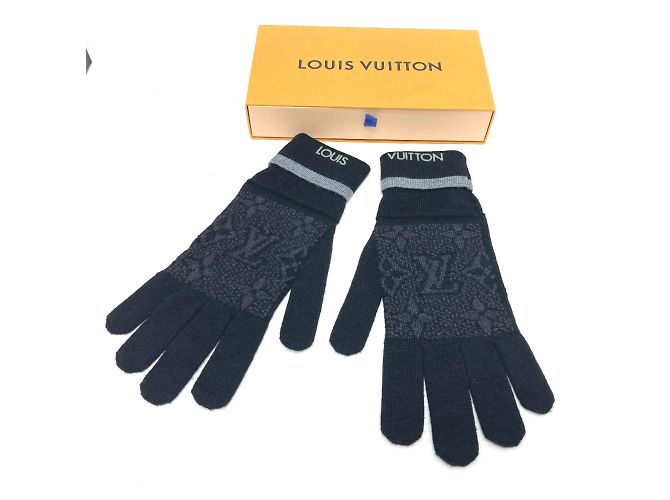 Luvas de lã pretas Louis Vuitton Preto - vista 8