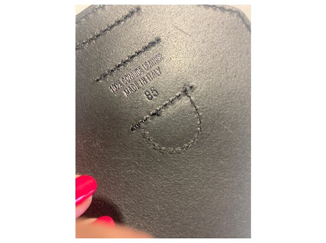 Isabel Marant Ledergürtel mit schwarzen Perlen 85 cm - Ansicht 6