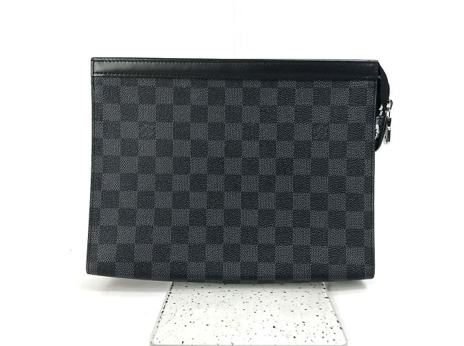 Borsa Clutch Louis Vuitton Damier Graphite Nero - vista 2