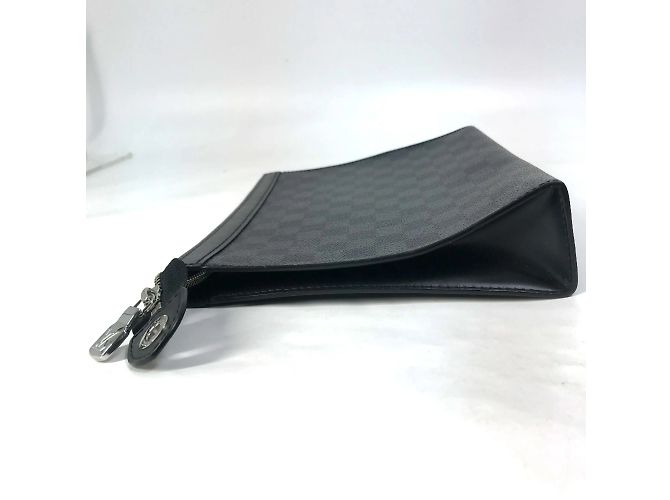 Borsa Clutch Louis Vuitton Damier Graphite Nero - vista 3