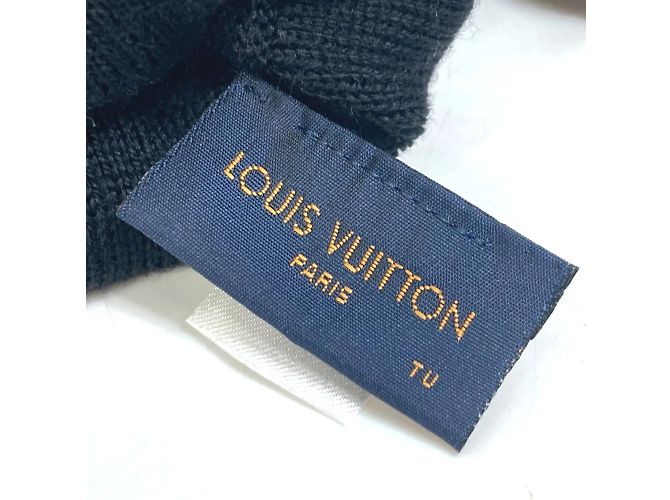 Guanti in lana nera Louis Vuitton Nero - vista 7