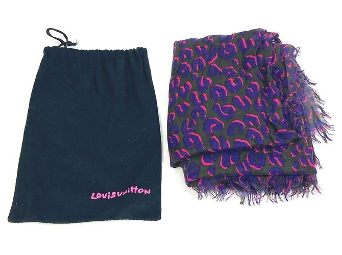 Bufanda morada Louis Vuitton Púrpura - vista 7