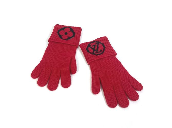 Rote Wollhandschuhe von Louis Vuitton - Ansicht 10
