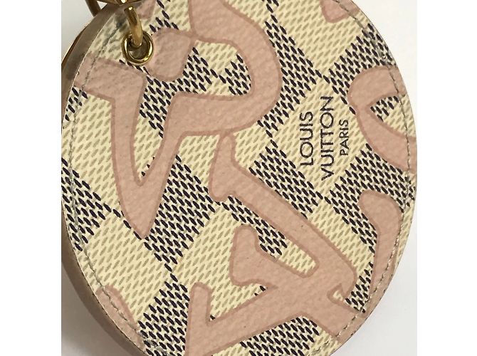 Portachiavi charm Damier Azur M61943 Louis Vuitton Bianco - vista 11