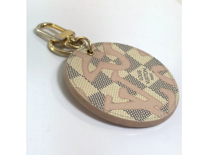 Portachiavi charm Damier Azur M61943 Louis Vuitton Bianco - vista 3
