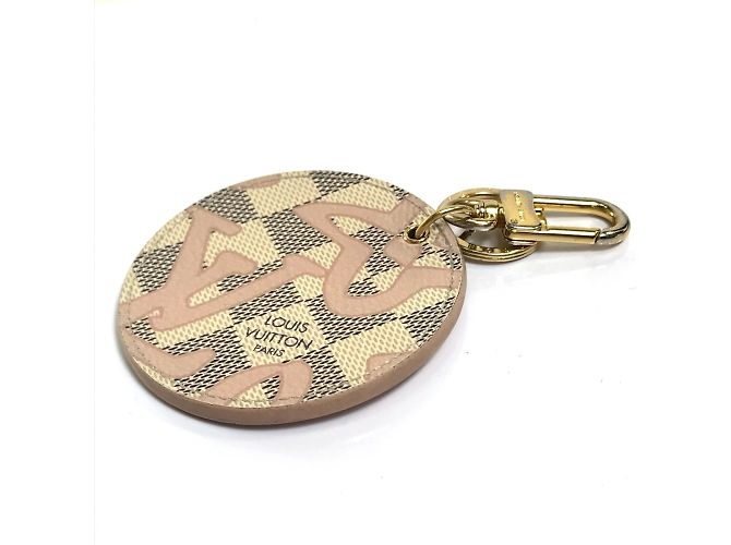 Portachiavi charm Damier Azur M61943 Louis Vuitton Bianco - vista 4