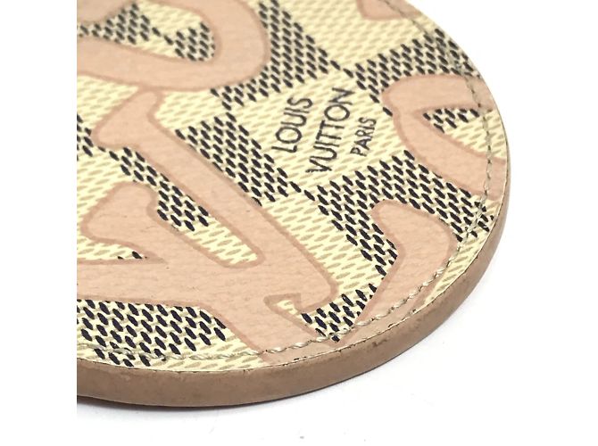 Portachiavi charm Damier Azur M61943 Louis Vuitton Bianco - vista 5