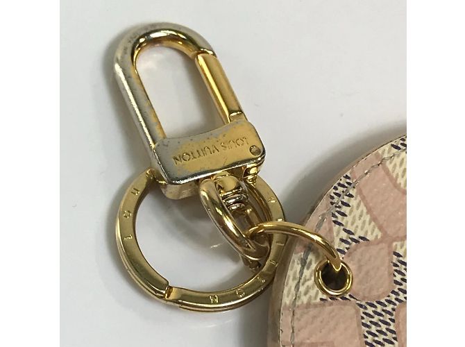 Portachiavi charm Damier Azur M61943 Louis Vuitton Bianco - vista 8