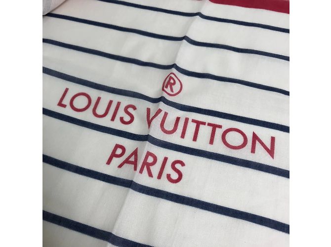 Stola in cotone bianco Louis Vuitton - vista 6