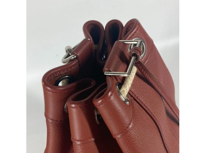 Bolsa de duffle com cordão e logo H da Hermès Marrom - vista 14